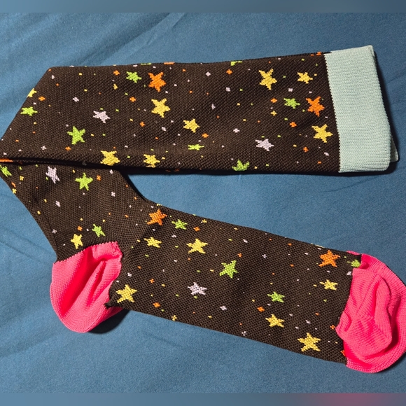 5 Pairs Knee High Compression Socks, Fun Patterns-Women's Large - Picture 6 of 10